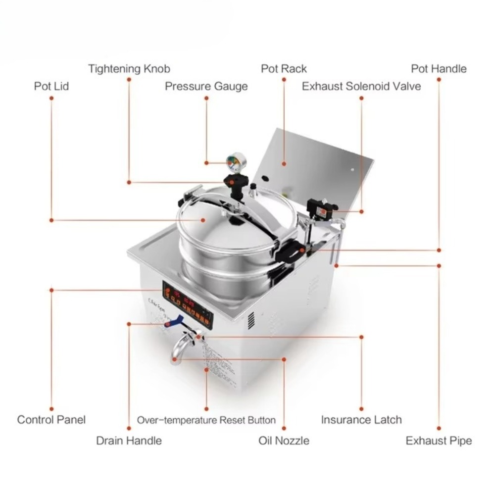 Air Fryer - Industriële continue vacuümfriteuse, olievrije elektrische heteluchtfriteuse