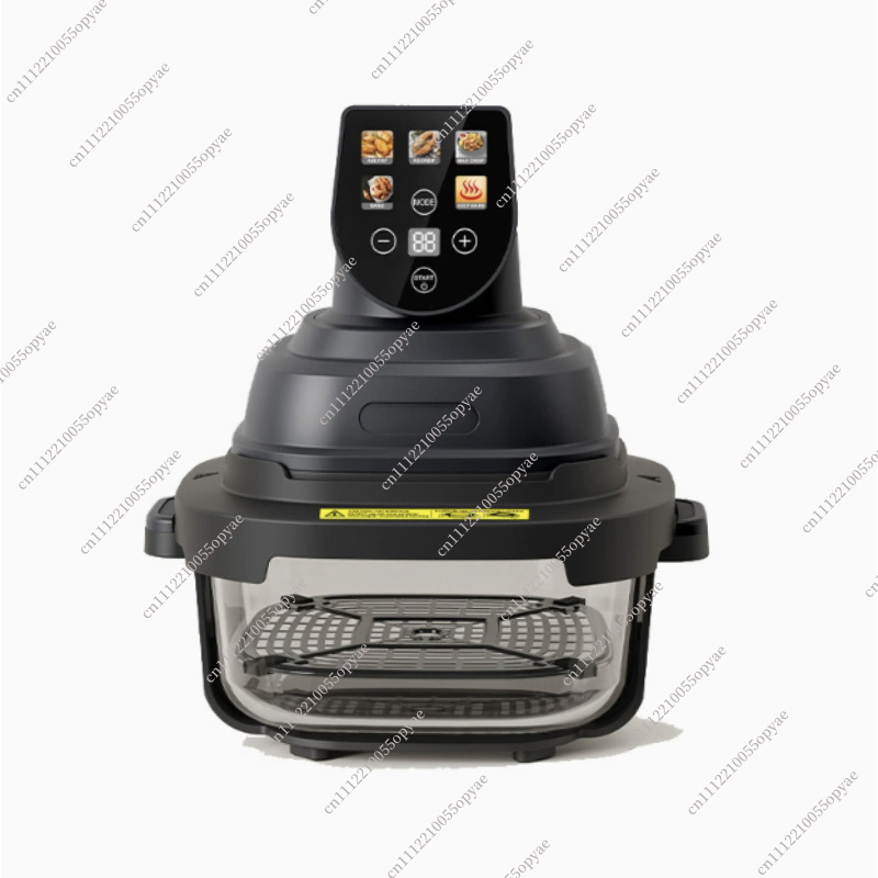 Air Fryer - Dubbele mand glazen heteluchtfriteuse met zichtvenster,