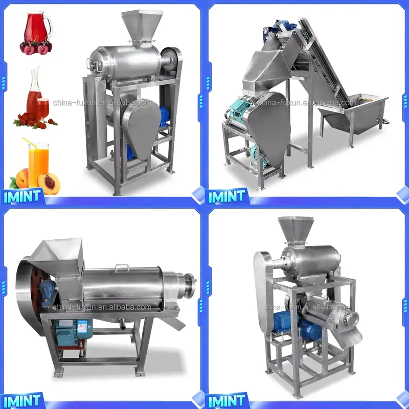 Juicer - Automatische industriële citruspers met dubbele schroefpers,