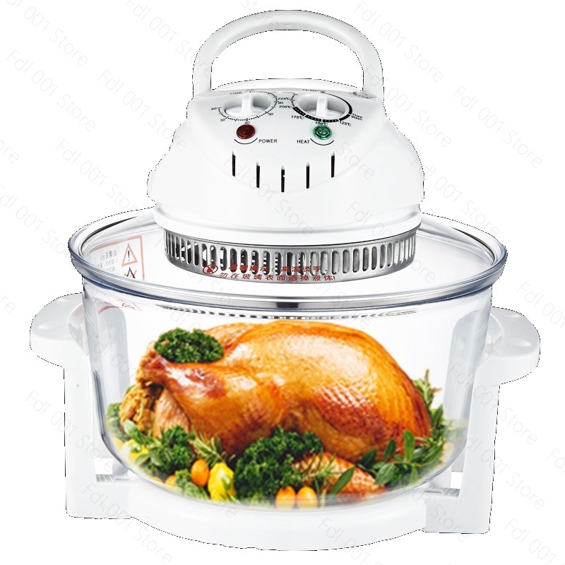 Air Fryer - Glazen Airfryer Lichtgolfoven Huishoudelijke visuele frituurmachine
