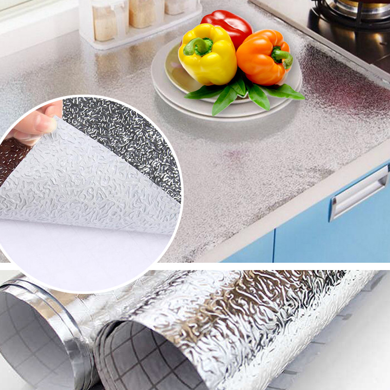 Kitchen Appliances Cabinet - Keukenmuurstickers Zelfklevende aluminiumfolie anti-olie muurstickers Geschikt