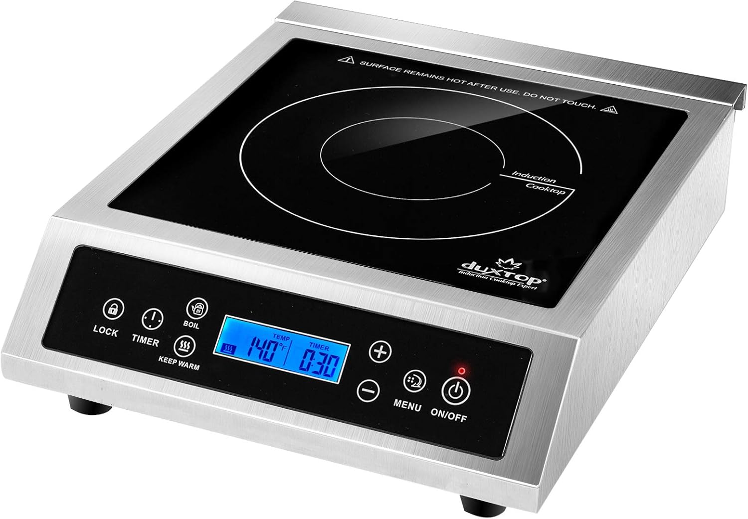 Induction Cooktop Portable - Professionele draagbare inductiekookplaat, commerciële aanrechtbrander, 1800