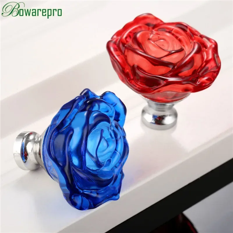 Kitchen Appliances Cabinet - Bowarepro 50Mm Crystal Rose Glas Handvat