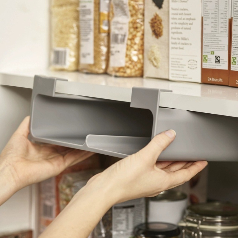 Kitchen Appliances Cabinet - Wandmontage opbergrek voor huishoudfolie zonder boren,