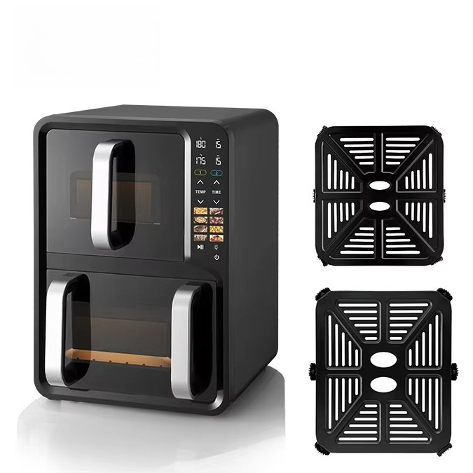 Air Fryer - 12L Airfryer met dubbele kamer, Teflon