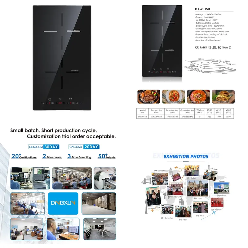 Induction Cooker - Hoge Efficiëntie 2-Pits Elektrische Inductiekookplaat Fabrieks