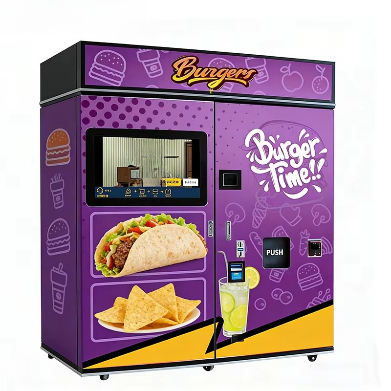 Microwave Oven - Geoptimaliseerde fastfood-automaat met magnetron, SDK, hamburger
