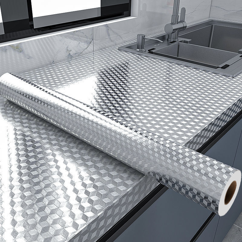Kitchen Appliances Cabinet - Aluminiumfolie anti-olie keukenmuursticker zelfklevend waterdicht voor