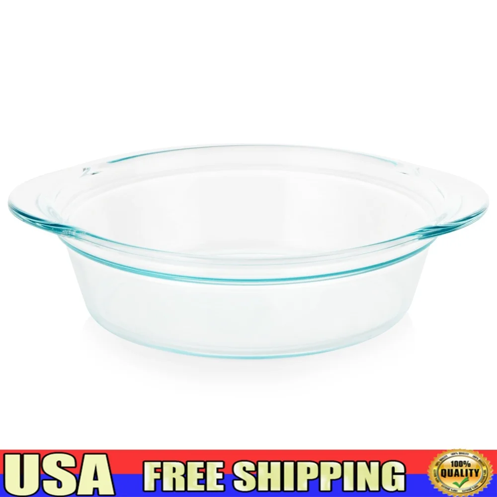 Microwave Oven - Diepe ronde glazen bakschotel 9,5 inch
