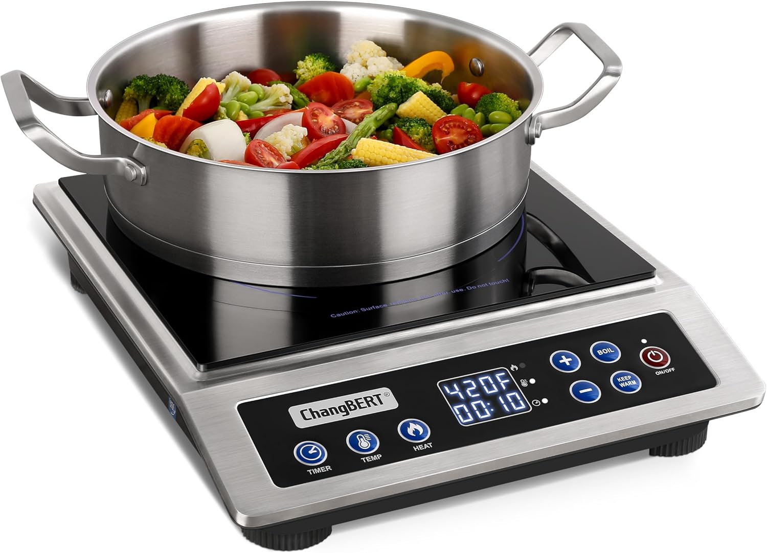 Induction Cooktop Portable - Draagbare inductiekookplaat, verbeterde versie, één-knops maximale