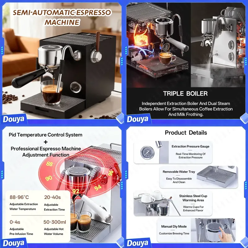 Coffee Maker - CAFOVO E120 Semi-automatische Espressomachine ULKA Pomp