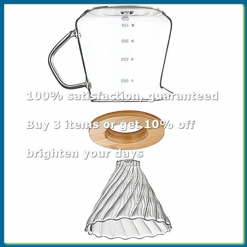 Coffee Maker - Koffiefilterbeker met houten standaard 600 ml