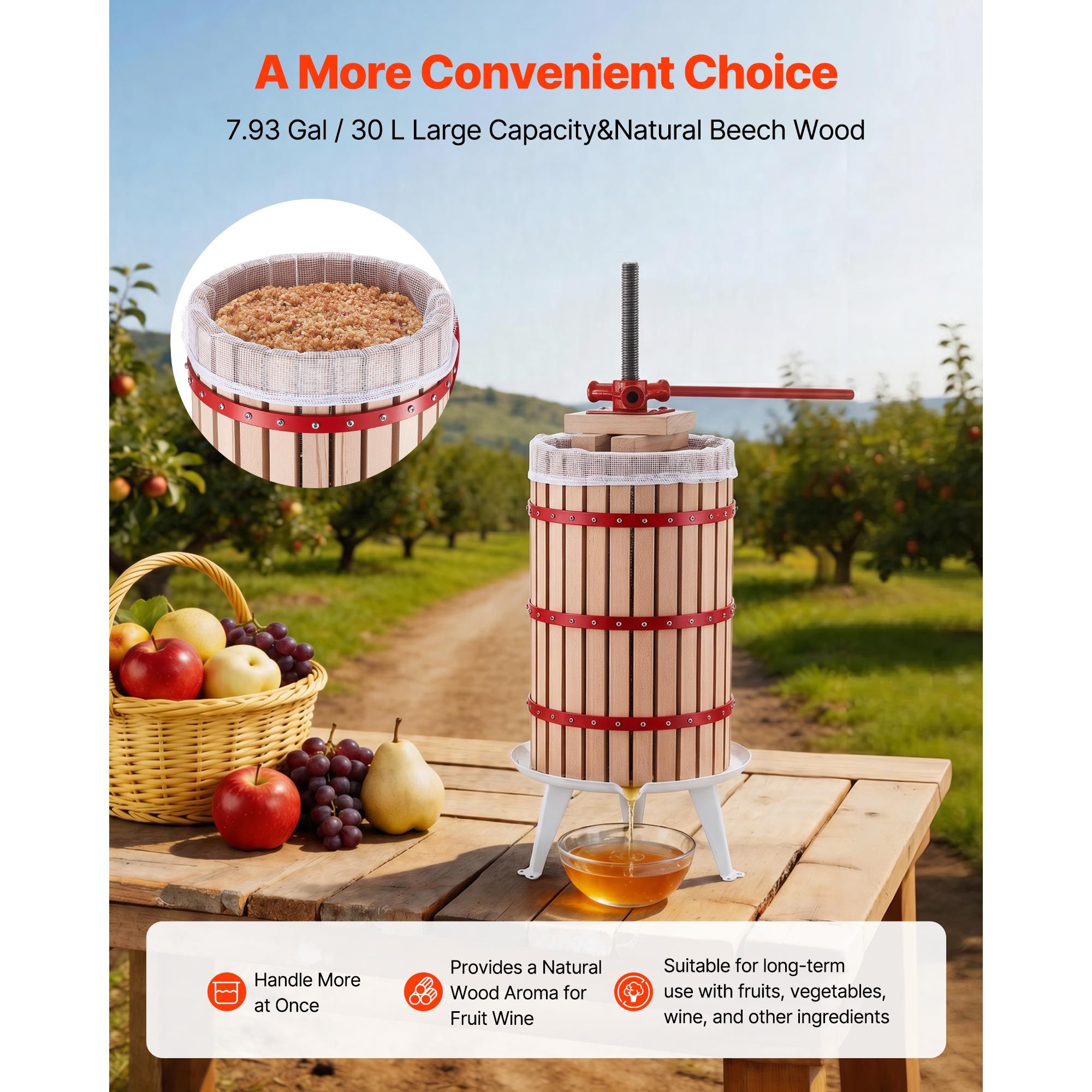 Fruitwijnpers, 7,93Gal/30L han - Juicer recensie en prijs