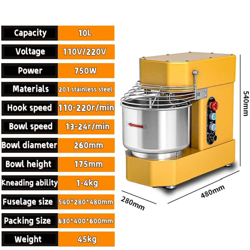 Nieuwe industriële spiraaldeeg - Stand Mixer recensie en prijs