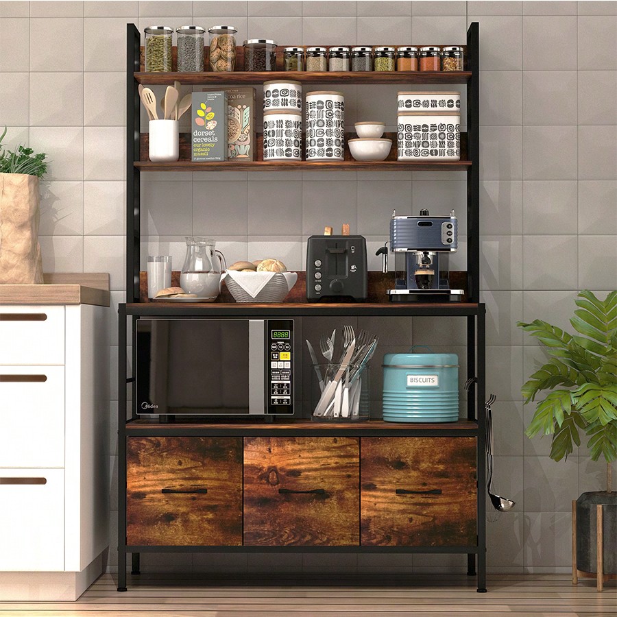 Keukenbakkersrek met 3 manden, - Microwave Oven recensie en prijs