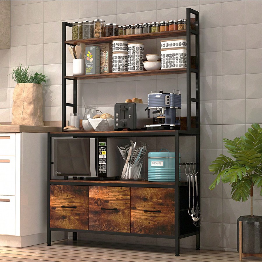 Keukenbakkersrek met 3 manden, - Microwave Oven recensie en prijs