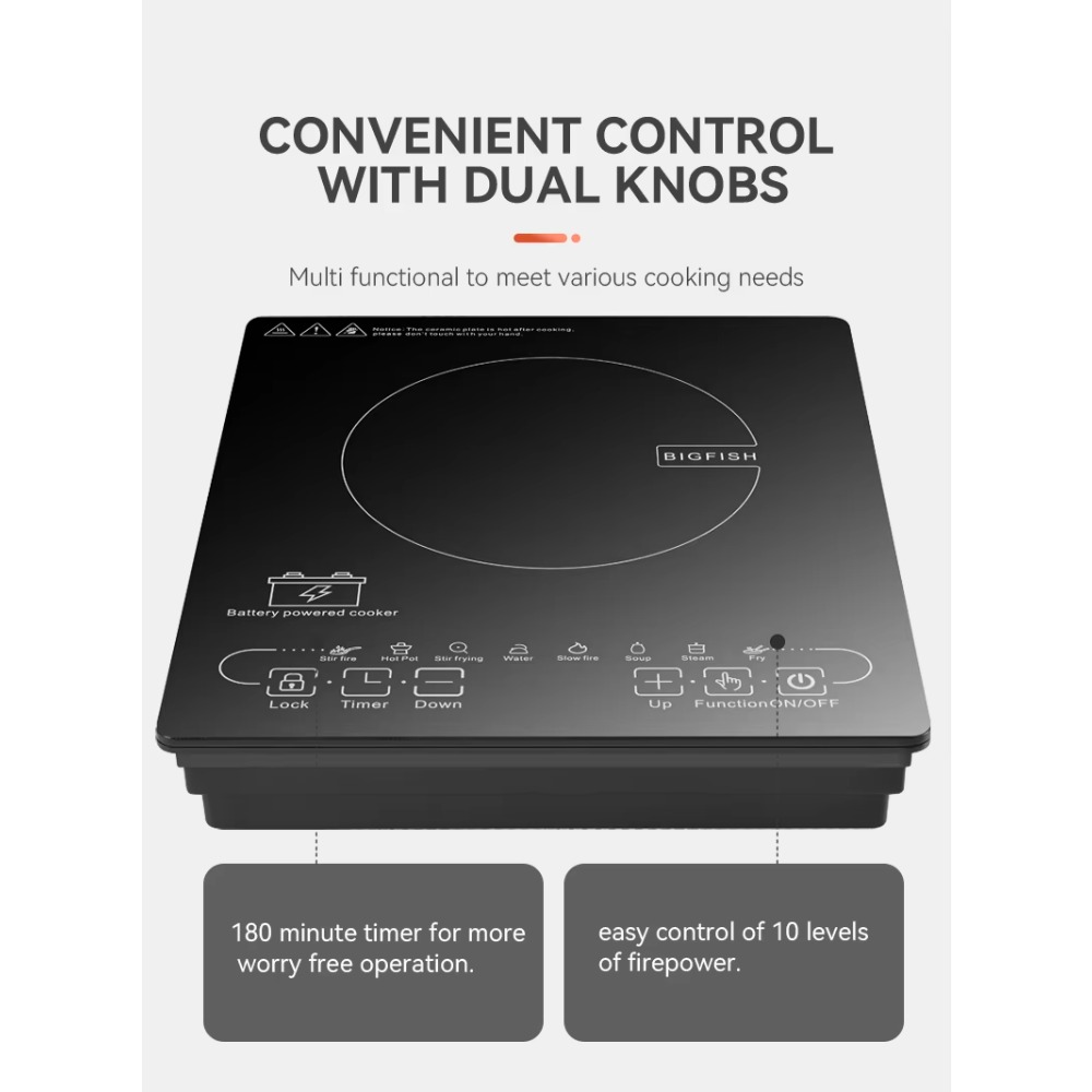 24V/48V Solar DC Inductiekookp - Induction Cooktop Portable recensie en prijs