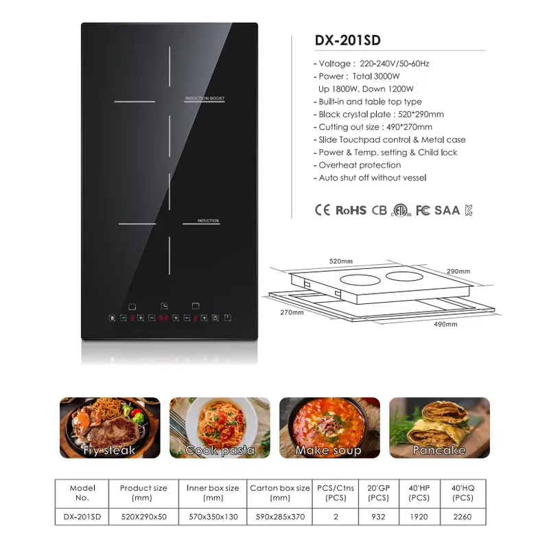Hoge Efficiëntie 2-Pits Elektr - Induction Cooker recensie en prijs