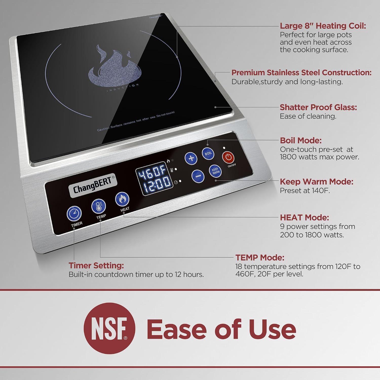 Draagbare inductiekookplaat, v - Induction Cooktop Portable recensie en prijs